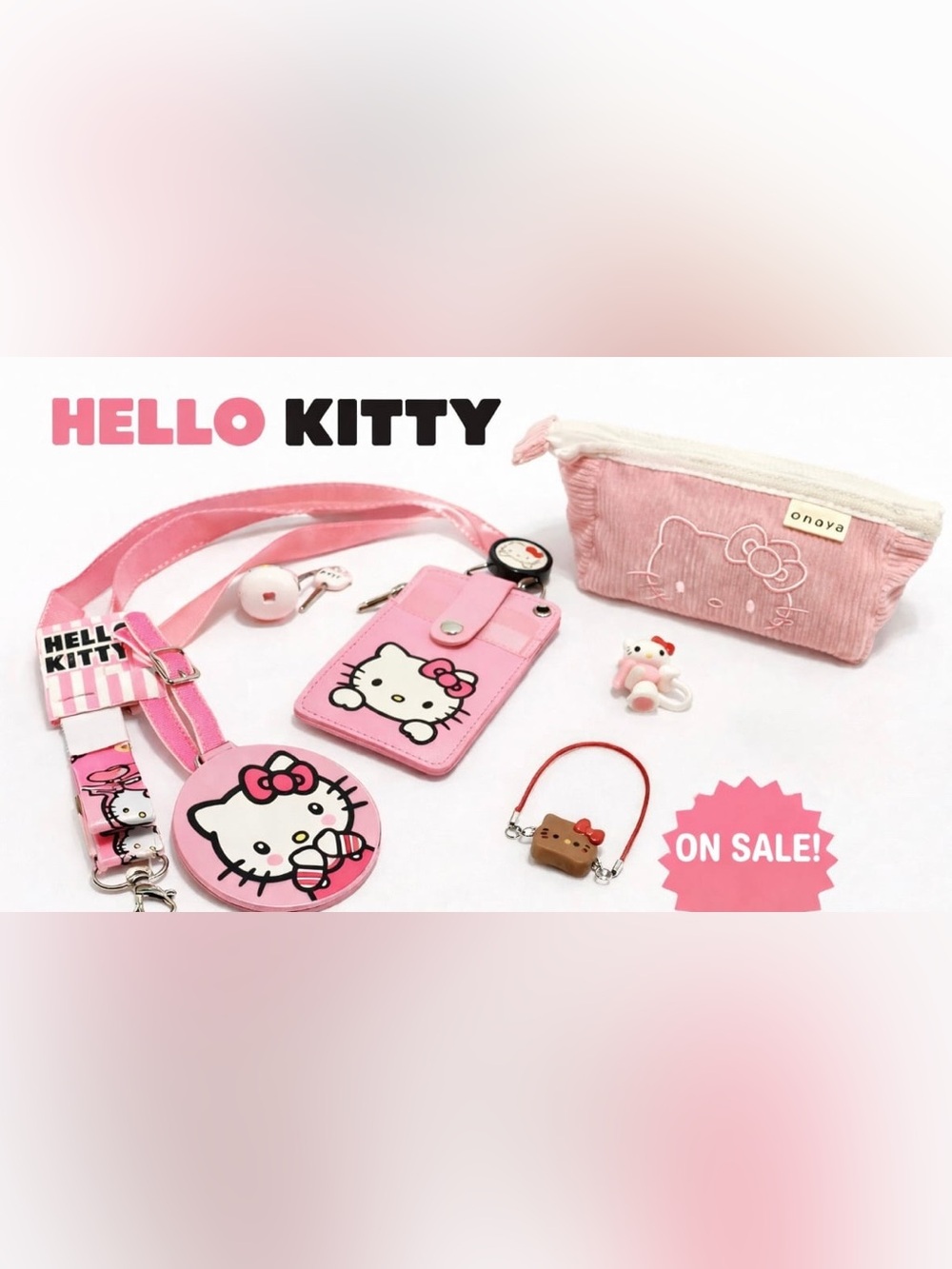 Hello Kitty Pink Travel Accessory Set - brand new!